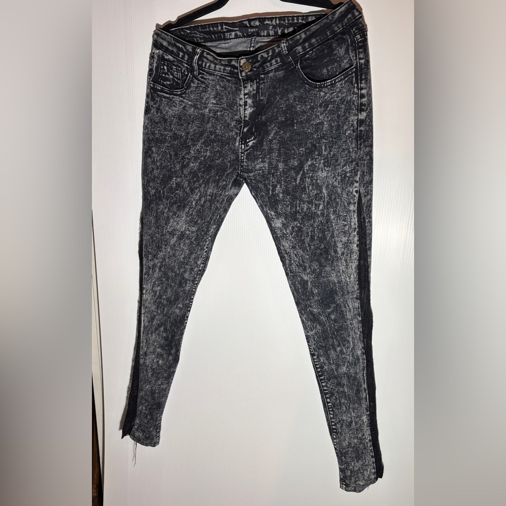 Women's Black Acid Wash Jeans size 34 80’s